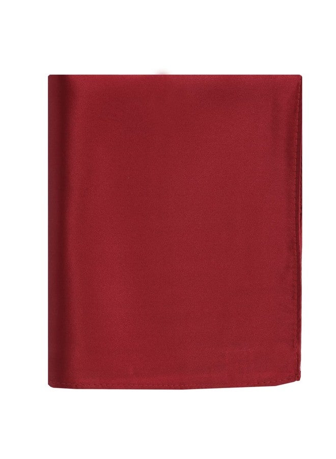 CoCoUSM Mens 100% Pure Silk Pocket Square Solid Color Handkerchiefs Size 30cm - Image 1